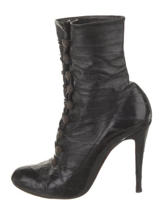 Christian Louboutin Leather Lace-Up Boots