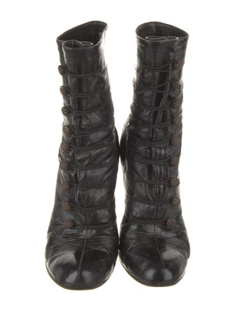 Christian Louboutin Leather Lace-Up Boots