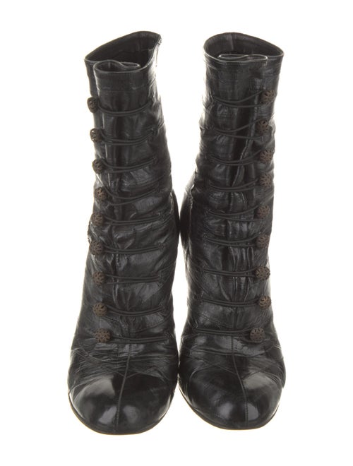 Christian Louboutin Leather Lace-Up Boots