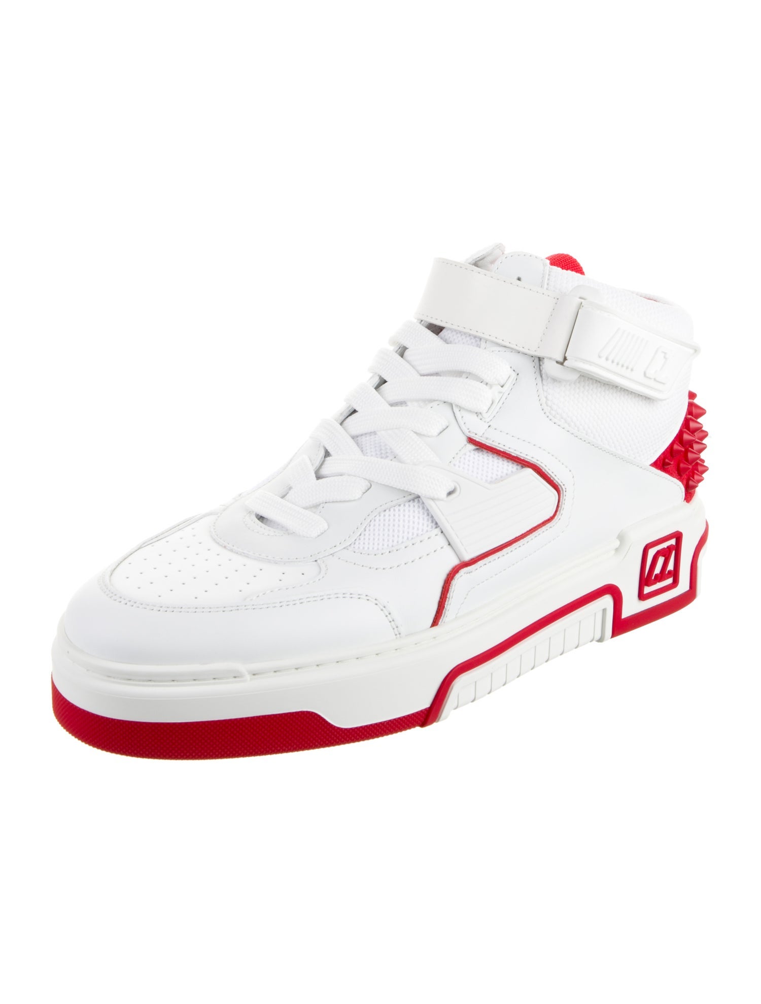 Christian Louboutin Spike Accents Leather Sneakers
