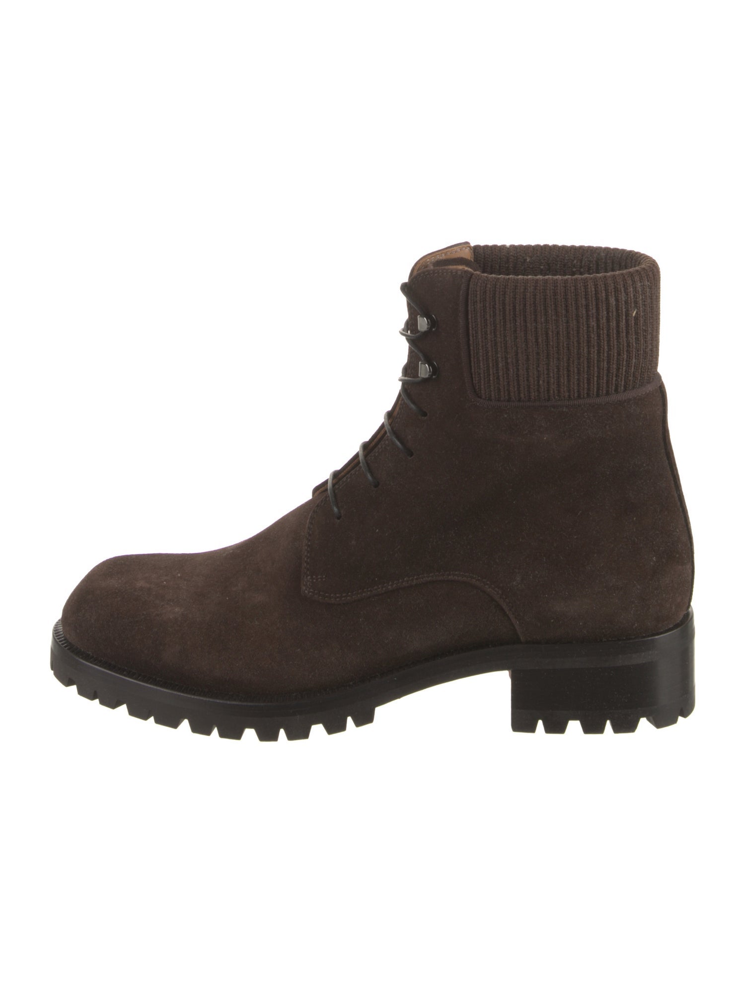 Christian Louboutin Suede Combat Boots