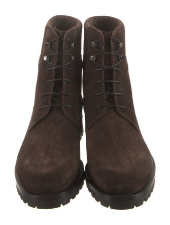 Christian Louboutin Suede Combat Boots