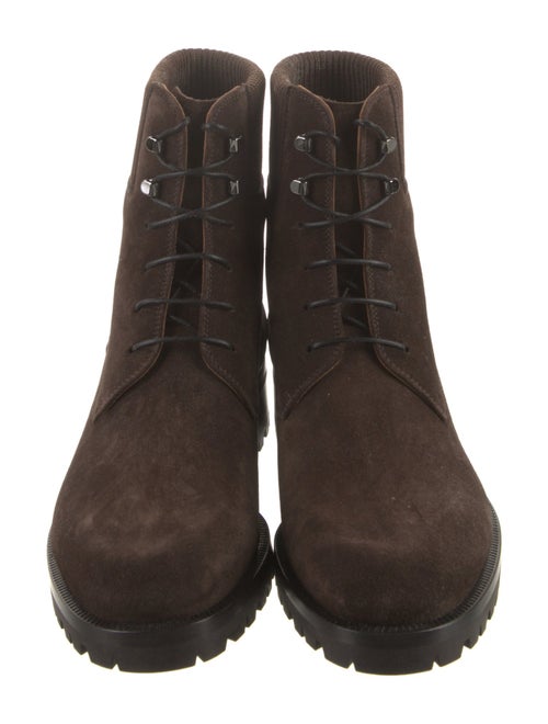 Christian Louboutin Suede Combat Boots