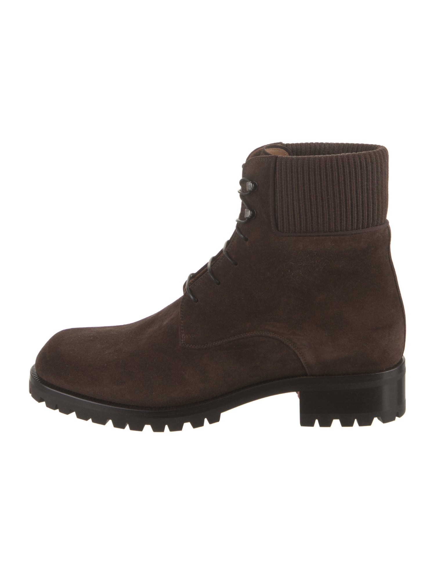 Christian Louboutin Suede Lace-Up Boots