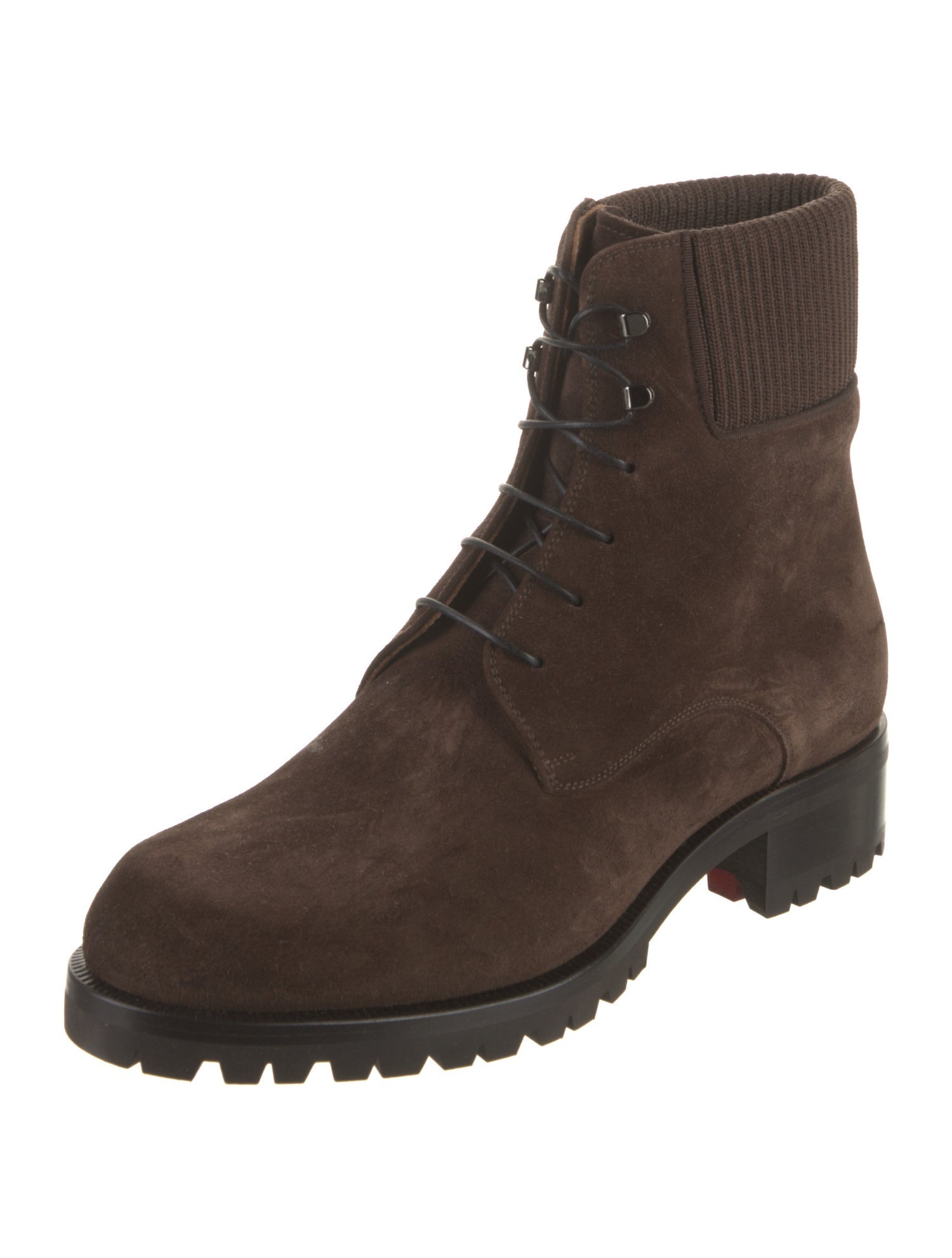 Christian Louboutin Suede Lace-Up Boots