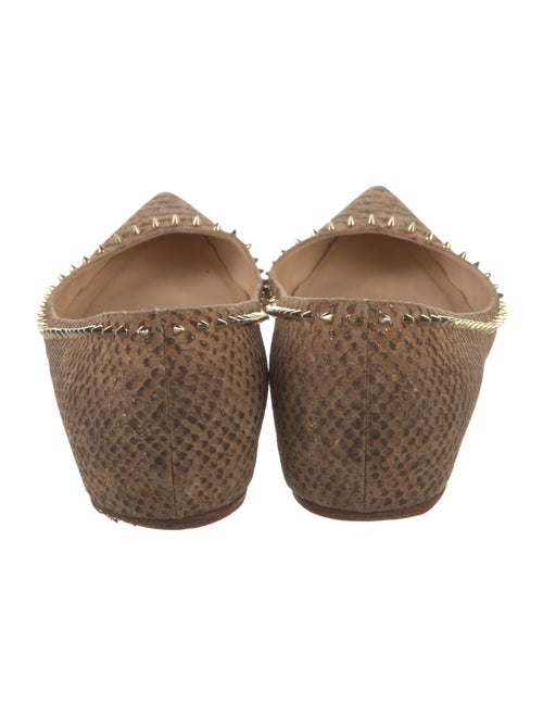 Christian Louboutin Spike Accents Leather Flats
