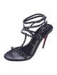 Christian Louboutin Spike Accents Leather Gladiator Sandals