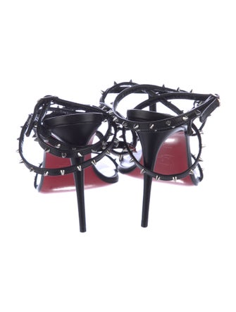 Christian Louboutin Spike Accents Leather Gladiator Sandals