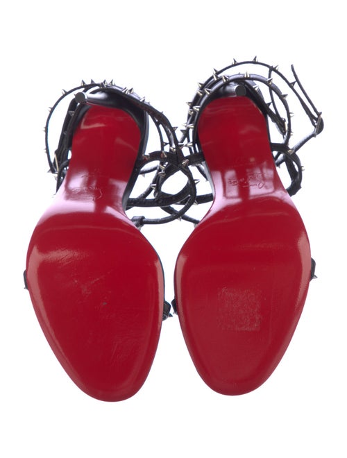 Christian Louboutin Spike Accents Leather Gladiator Sandals
