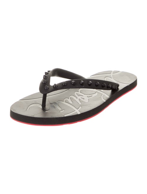 Christian Louboutin Rubber Studded Accents Flip Flops