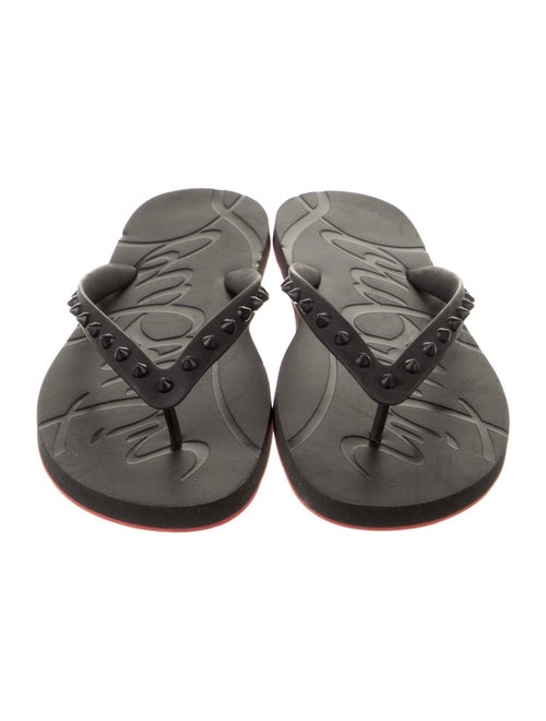 Christian Louboutin Rubber Studded Accents Flip Flops