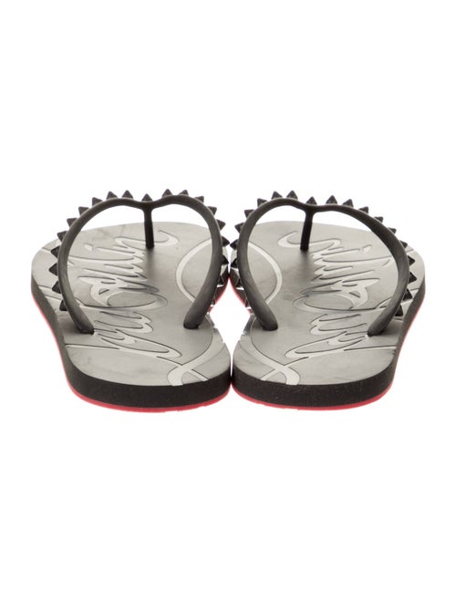 Christian Louboutin Rubber Studded Accents Flip Flops