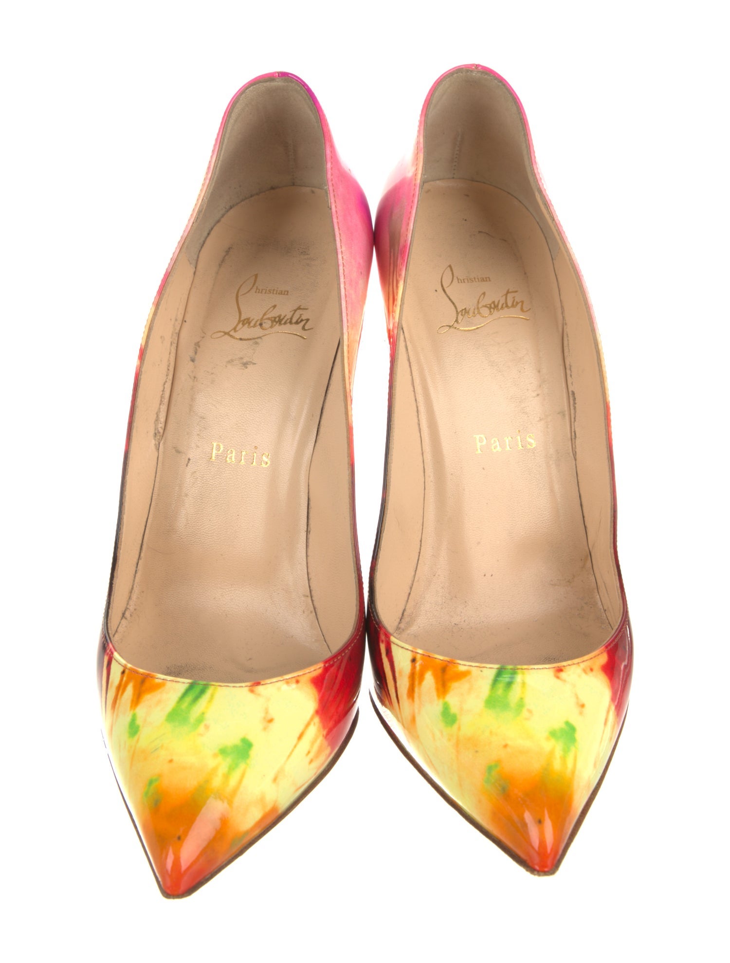 Christian Louboutin Patent Leather Printed Pumps