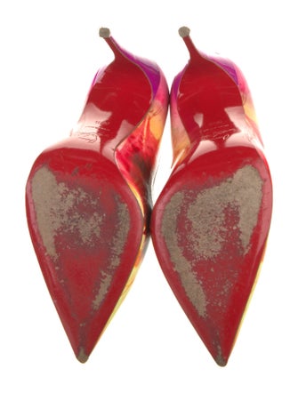 Christian Louboutin Patent Leather Printed Pumps