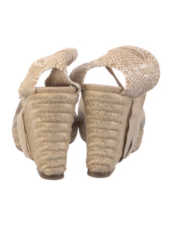 Christian Louboutin Canvas Grosgrain Trim Espadrilles