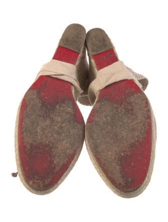 Christian Louboutin Canvas Grosgrain Trim Espadrilles