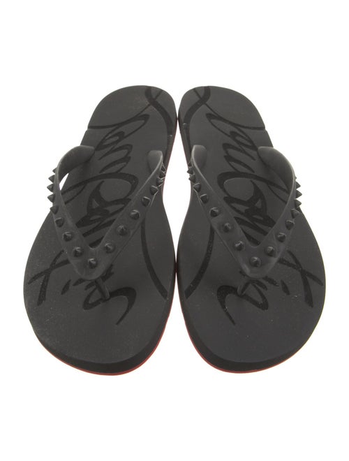 Christian Louboutin Rubber Studded Accents Flip Flops