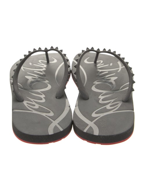 Christian Louboutin Rubber Studded Accents Flip Flops