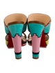 Christian Louboutin Suede Printed Slides