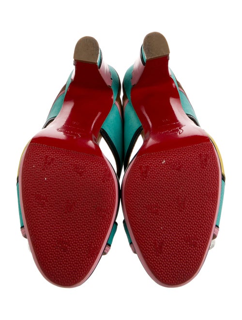 Christian Louboutin Suede Printed Slides