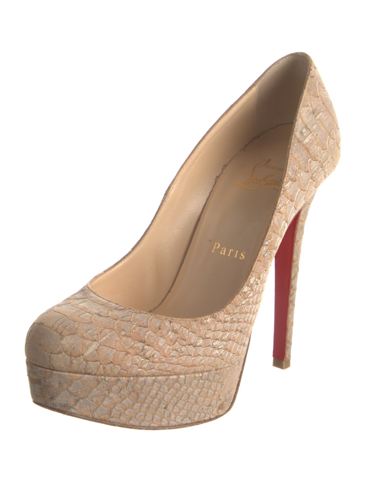 Christian Louboutin Leather Animal Print Pumps