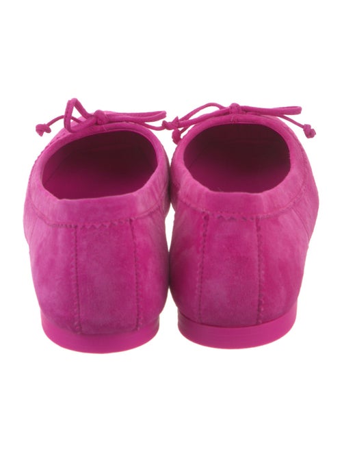 Christian Louboutin Suede Bow Accents Ballet Flats