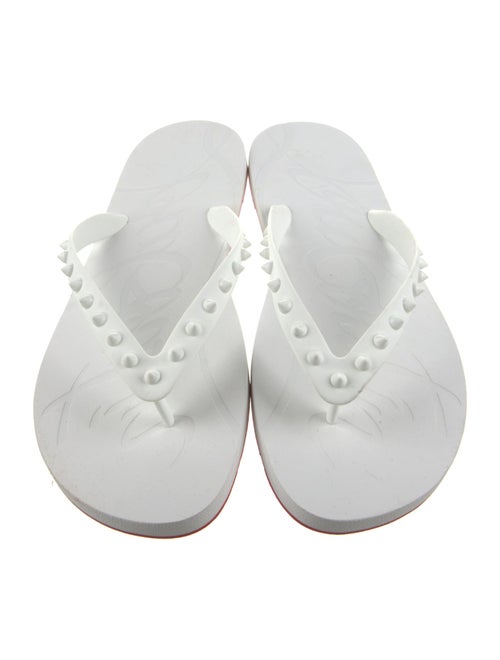 Christian Louboutin Spike Accents Rubber Flip Flops
