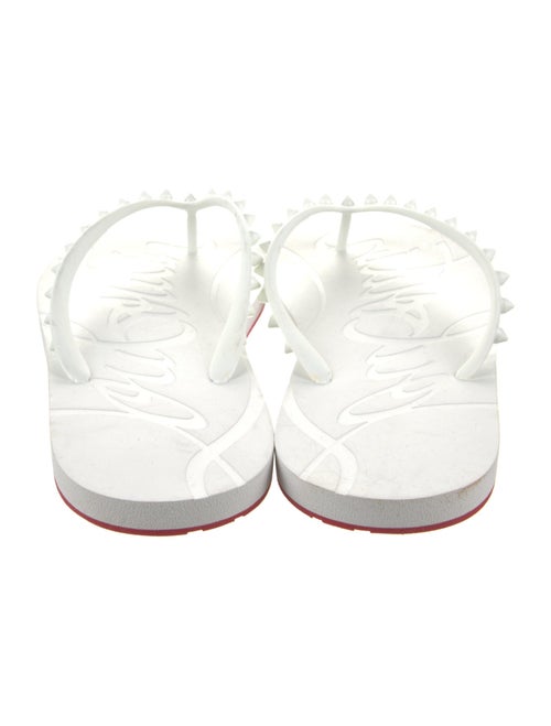 Christian Louboutin Spike Accents Rubber Flip Flops