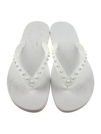 Christian Louboutin Spike Accents Rubber Sandals