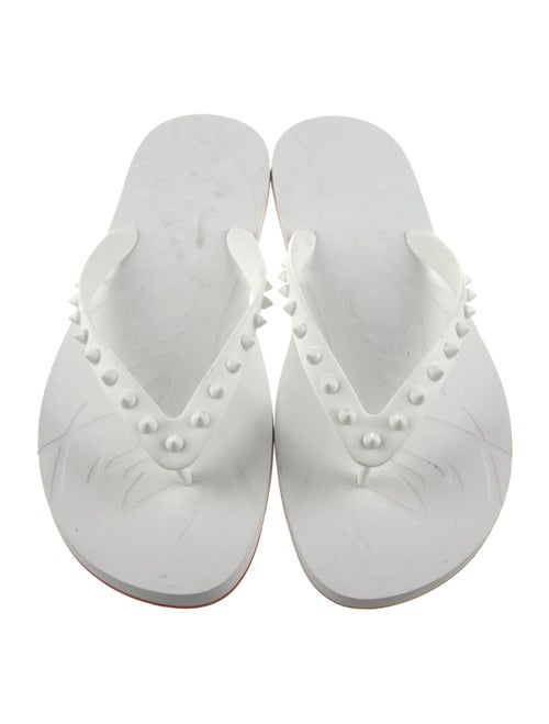 Christian Louboutin Spike Accents Rubber Sandals