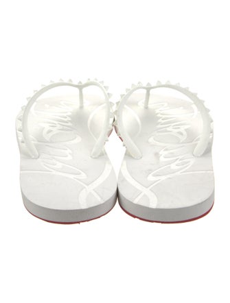 Christian Louboutin Spike Accents Rubber Sandals