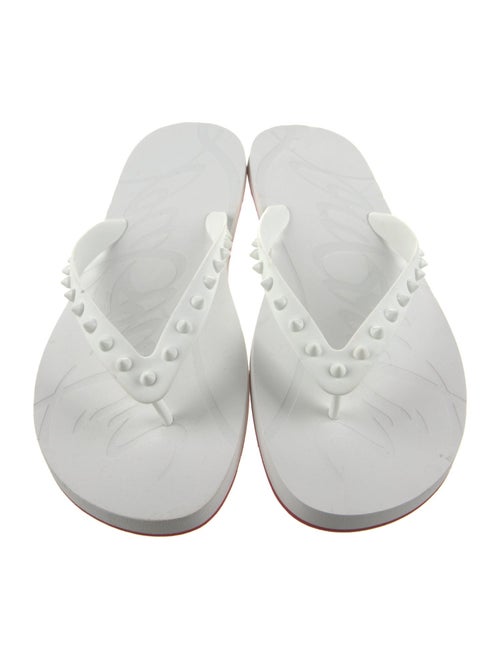 Christian Louboutin Rubber Studded Accents Flip Flops
