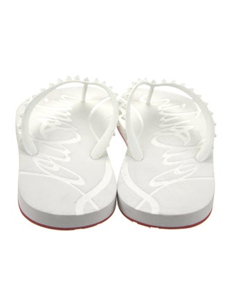 Christian Louboutin Rubber Studded Accents Flip Flops