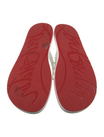 Christian Louboutin Rubber Studded Accents Flip Flops