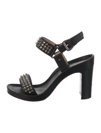Christian Louboutin Spike Accents Leather Sandals