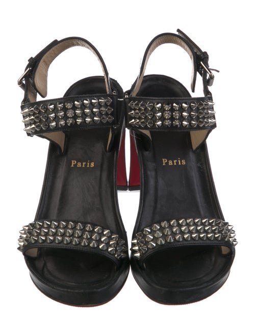 Christian Louboutin Spike Accents Leather Sandals