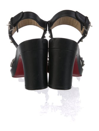 Christian Louboutin Spike Accents Leather Sandals