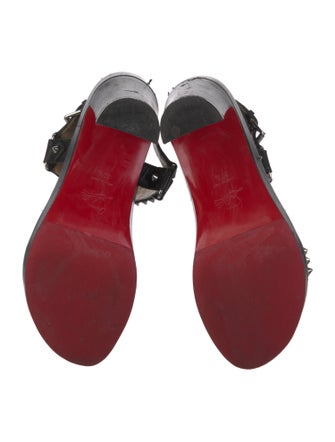 Christian Louboutin Spike Accents Leather Sandals