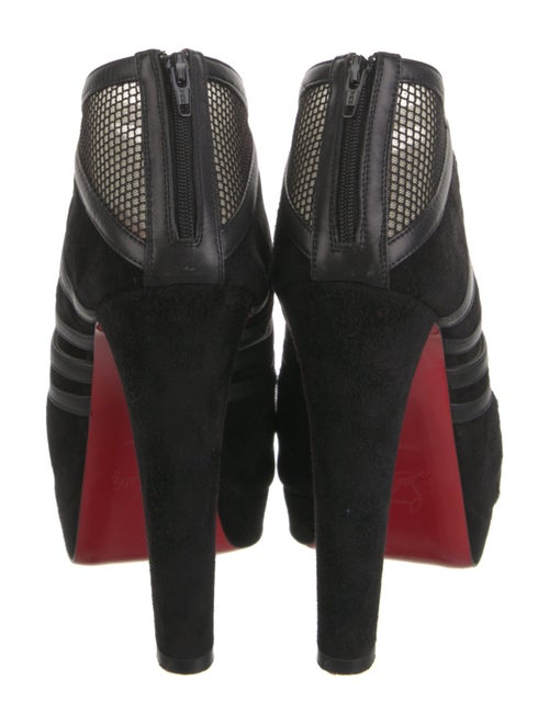 Christian Louboutin Suede Mesh Accents Sandals