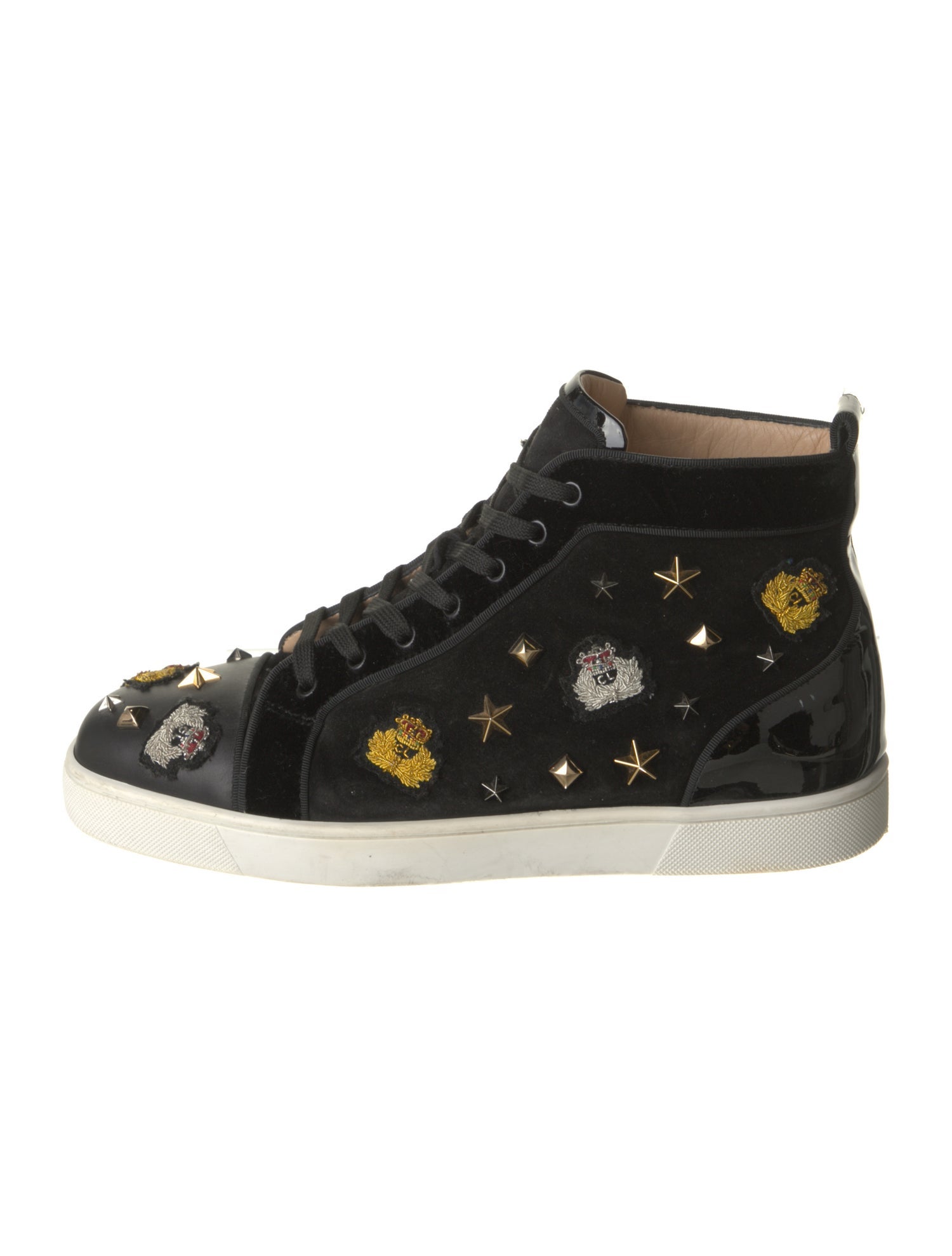 Christian Louboutin Suede Printed Sneakers