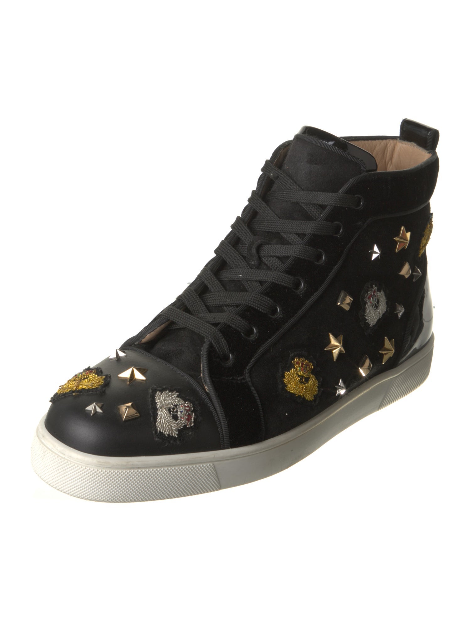 Christian Louboutin Suede Printed Sneakers