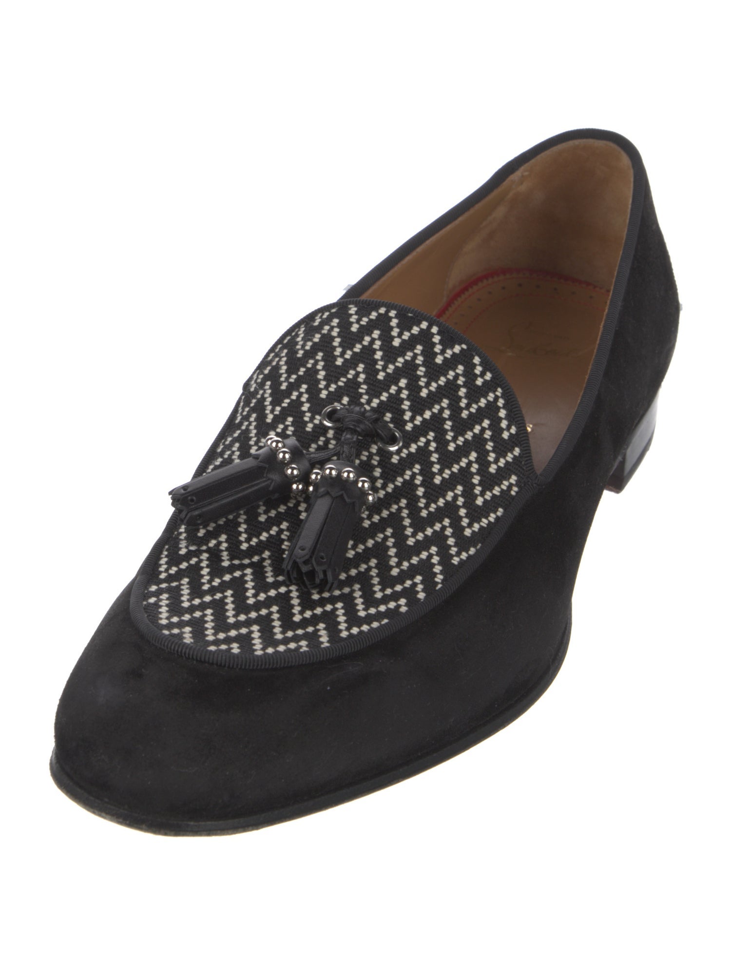 Christian Louboutin King Nile Flat Spike Accents Loafers