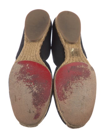 Christian Louboutin Canvas D'Orsay Flats