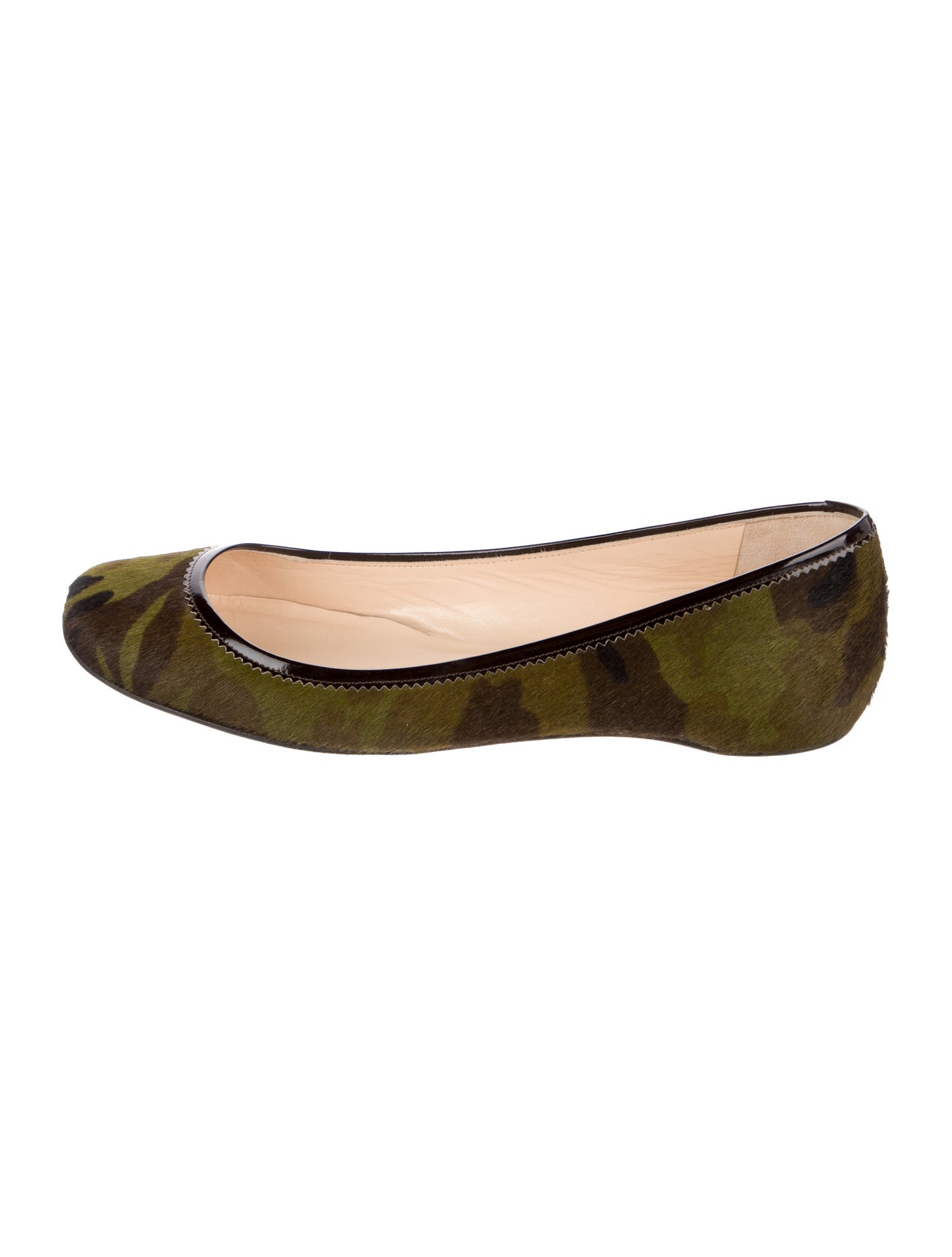 Christian Louboutin Ponyhair Printed Ballet Flats
