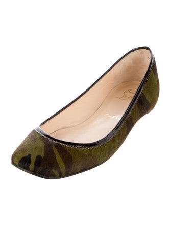 Christian Louboutin Ponyhair Printed Ballet Flats