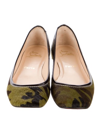 Christian Louboutin Ponyhair Printed Ballet Flats