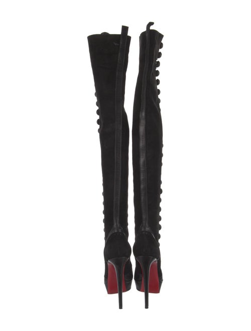 Christian Louboutin Suede Lace-Up Boots