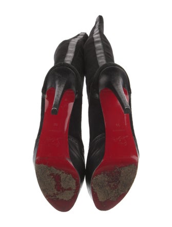 Christian Louboutin Suede Lace-Up Boots