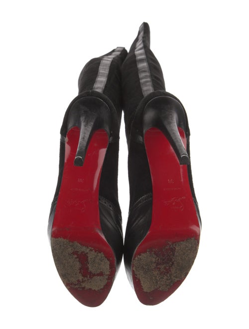 Christian Louboutin Suede Lace-Up Boots
