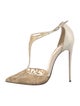 Christian Louboutin Salonu 120 Lace T-Strap Pumps